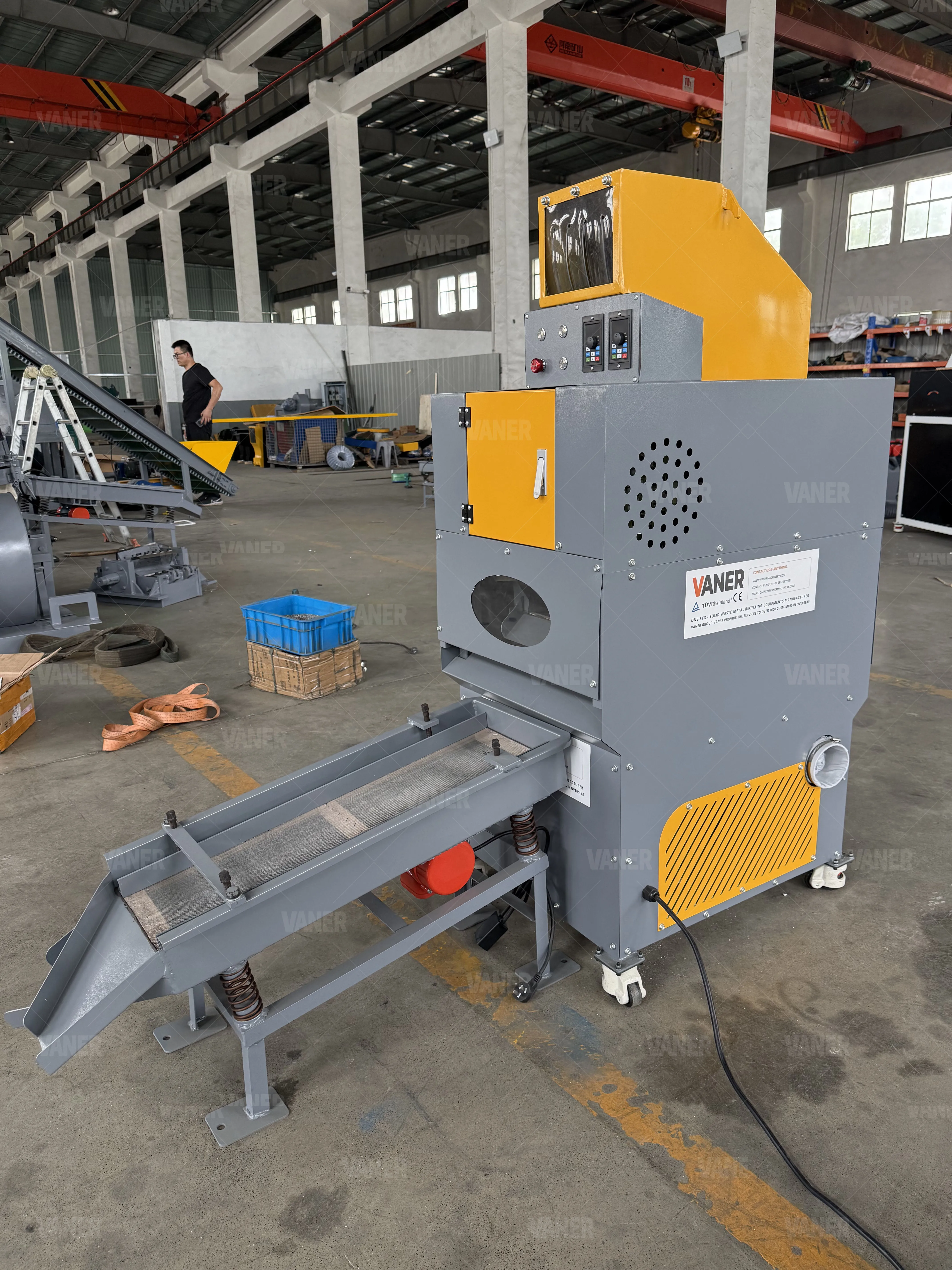 V-C02 40-60kg/h Metal Granulating Machine Cable Separator Machine Cable Wire Granulator Cooper Granulator Machine
