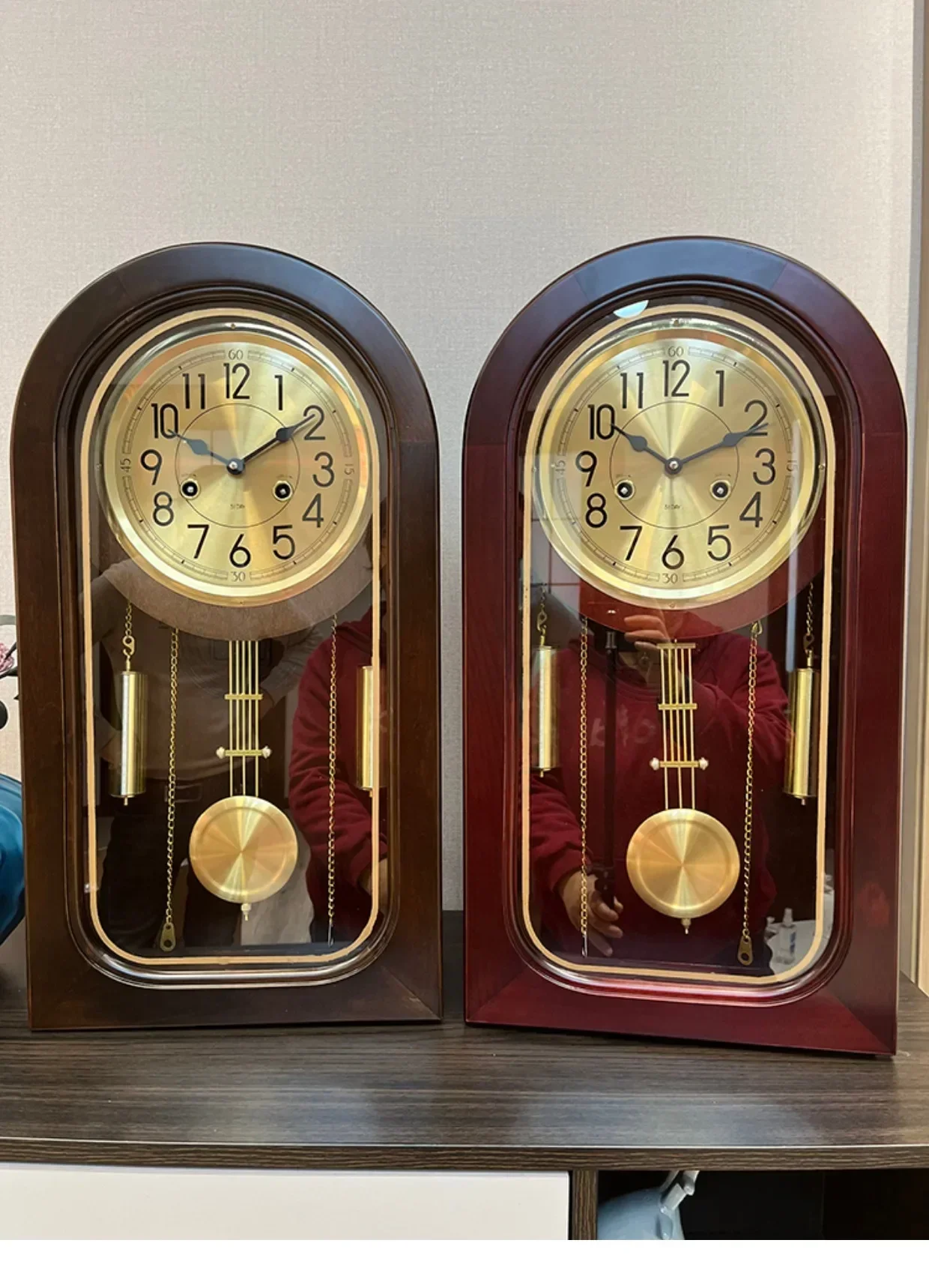 Pure copper mechanical movement, clock on the hour, on the chain, new Chinese large pendulum clock, seat clock