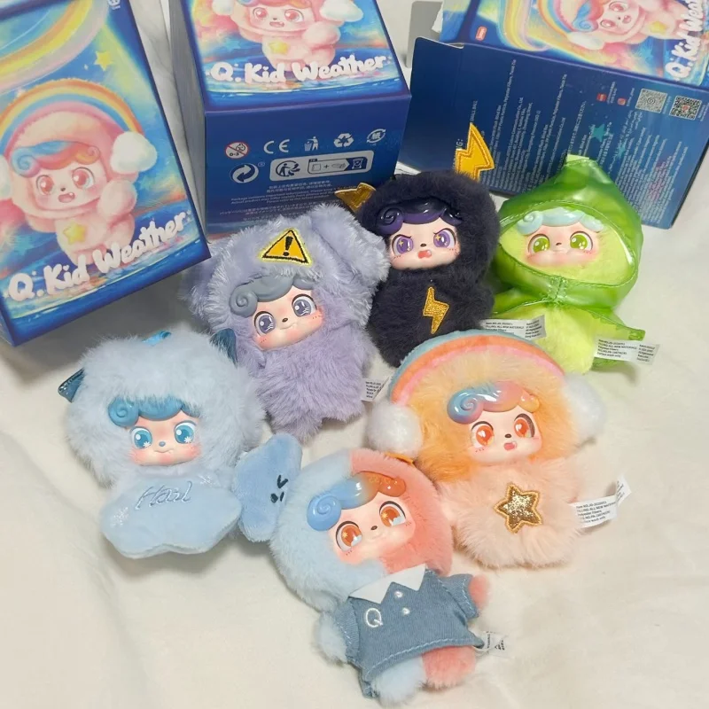 

New Genuine Q Kid Weather Baby Series Blind Box Toys Plush Pendant Keychain Collectible Desk Decor Mystery Box Surprise Gift
