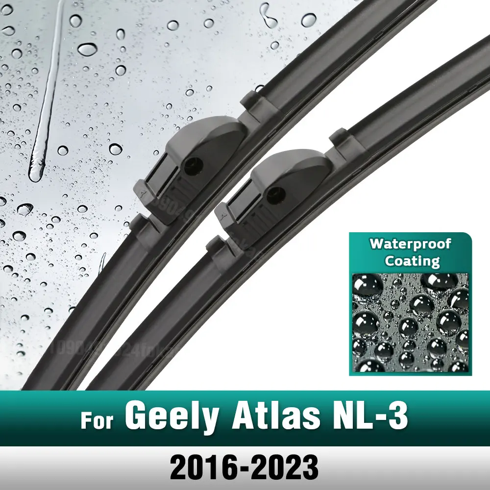 

Silicone & rubber Front Wiper Blades Set For Geely Atlas NL-3 2016 - 2023 Windshield Windscreen Window Brush 24"+18"
