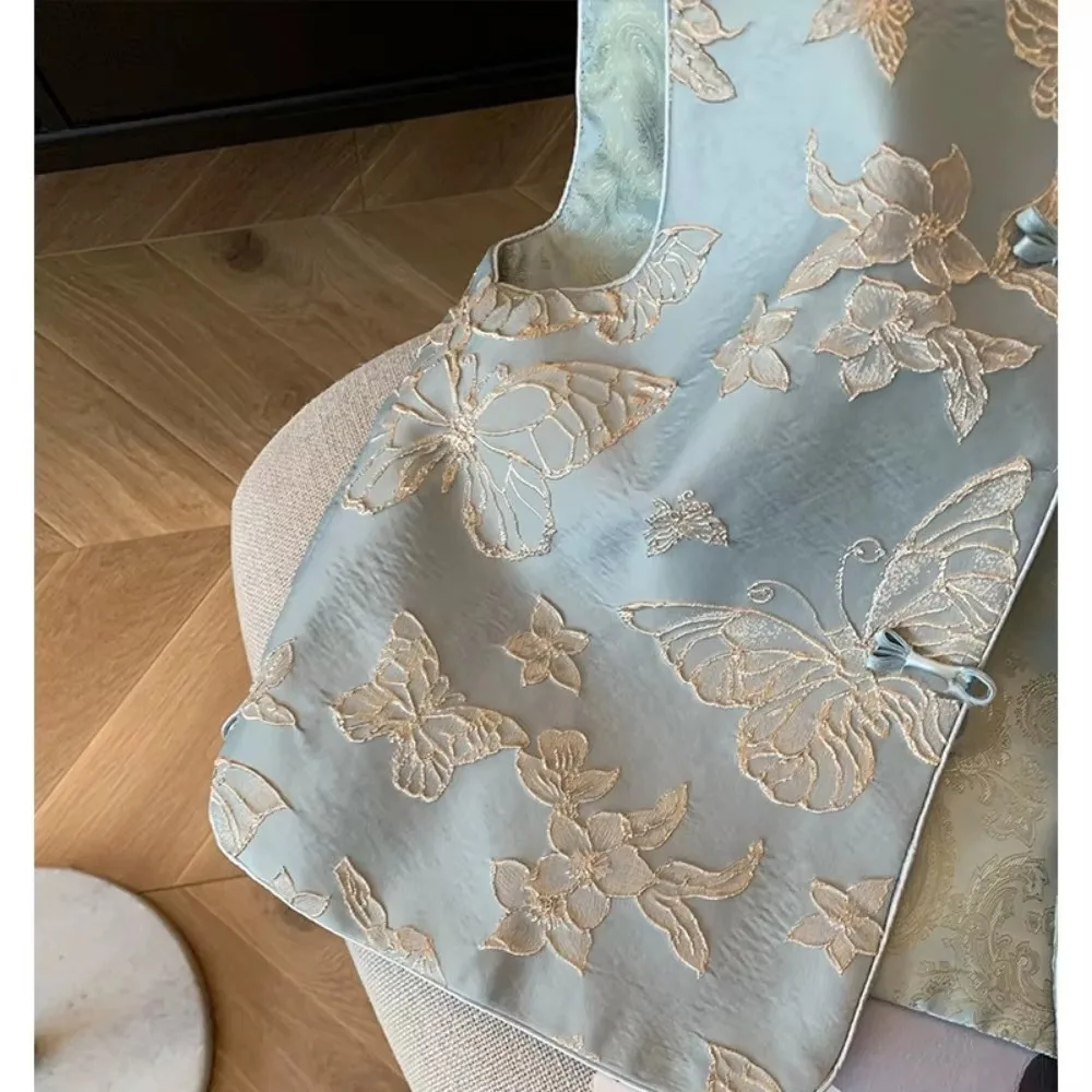 Thin Vest for Women Coats Ethnic Style Vintage Embroidery Jackets Fashion Clothes Quality Hanfu Traditional Chinese Clothing