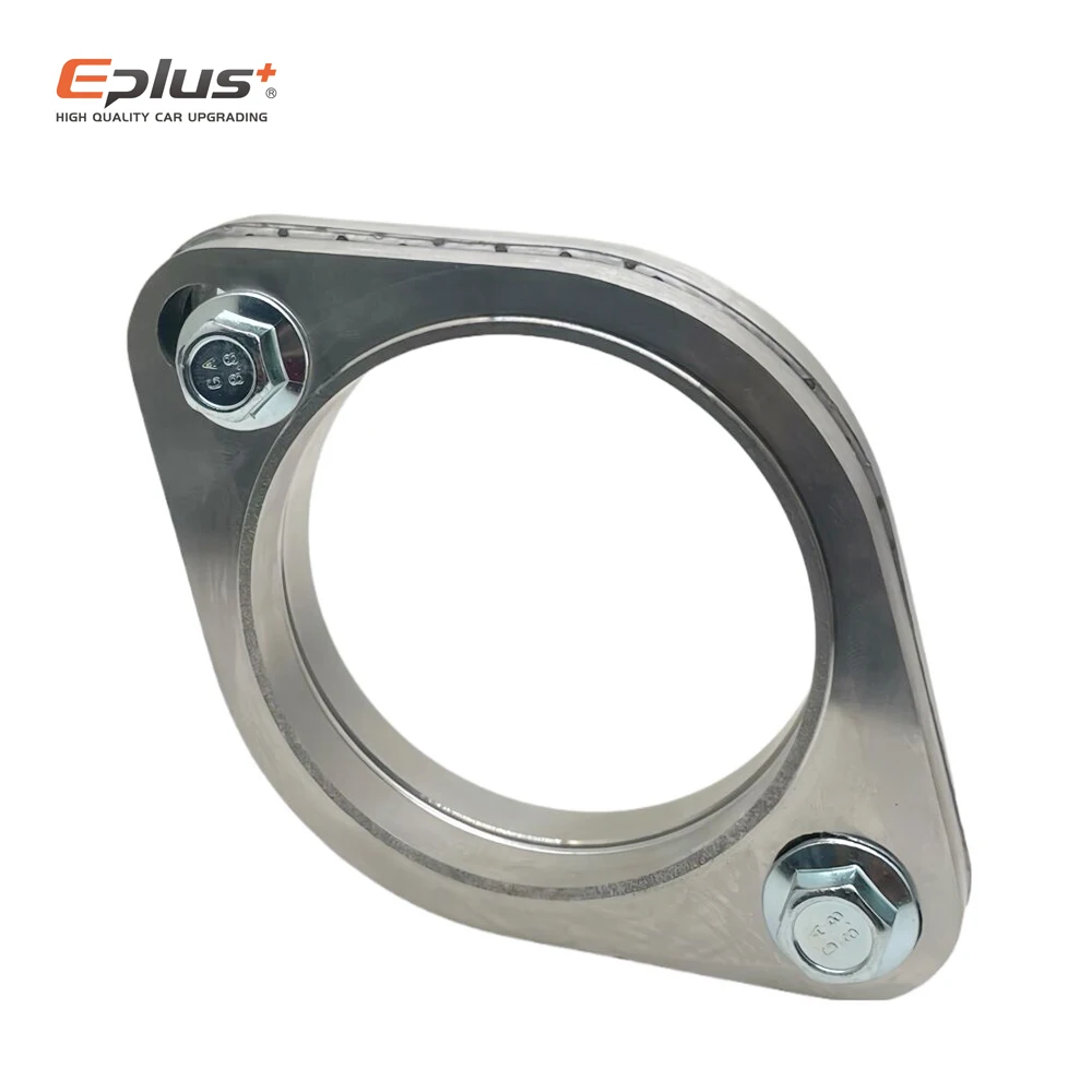 EPLUS Kit Adattatore Flangia Universale per Tubi di Scarico Auto in Acciaio Inox 304, 2 Fori, 51MM 63MM 76MM