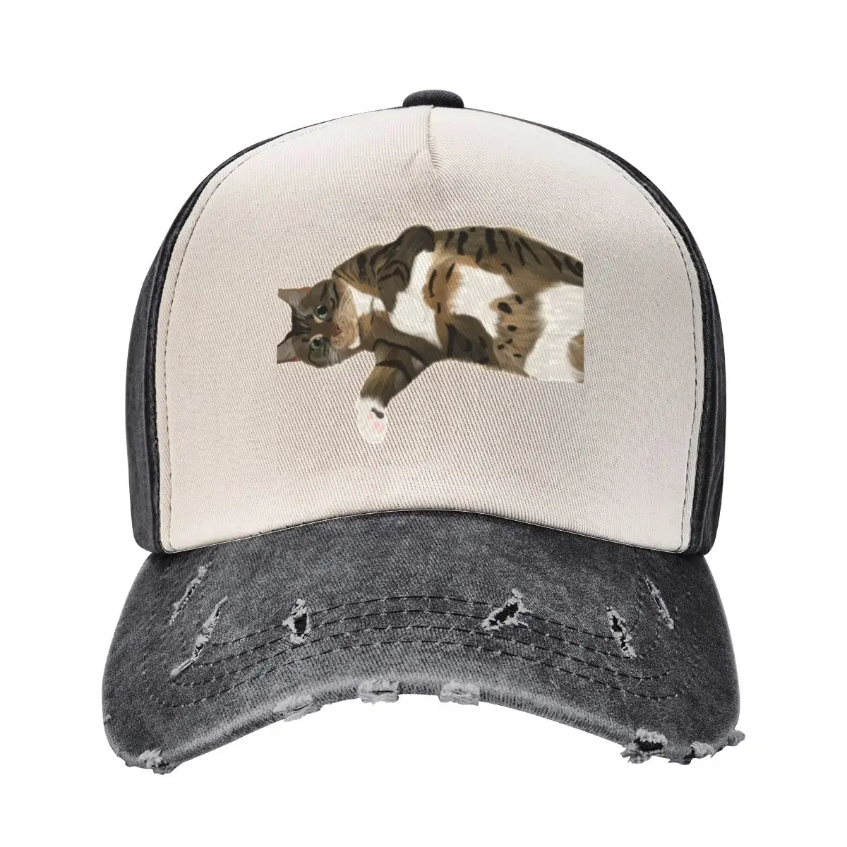 

Tabby Cat Baseball Cap hats for men sun caps Streetwear Hats Man Women's