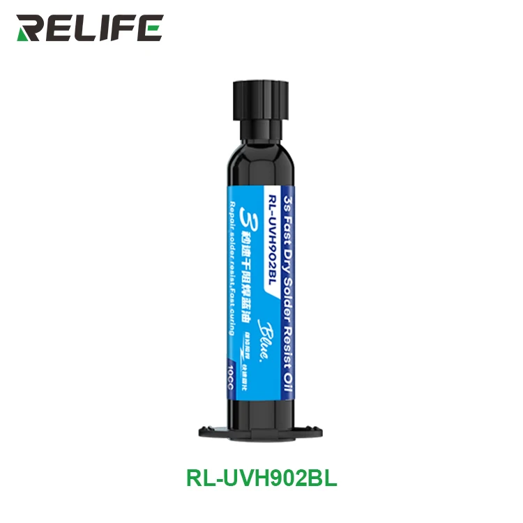 RELIFE RL-UVH902 UV-transparente, aushärtende Lötmaske für die Reparatur von Mobiltelefonen, springender Draht, schnell trocknende, aushärtende Schweißpaste, Flussmittelöl