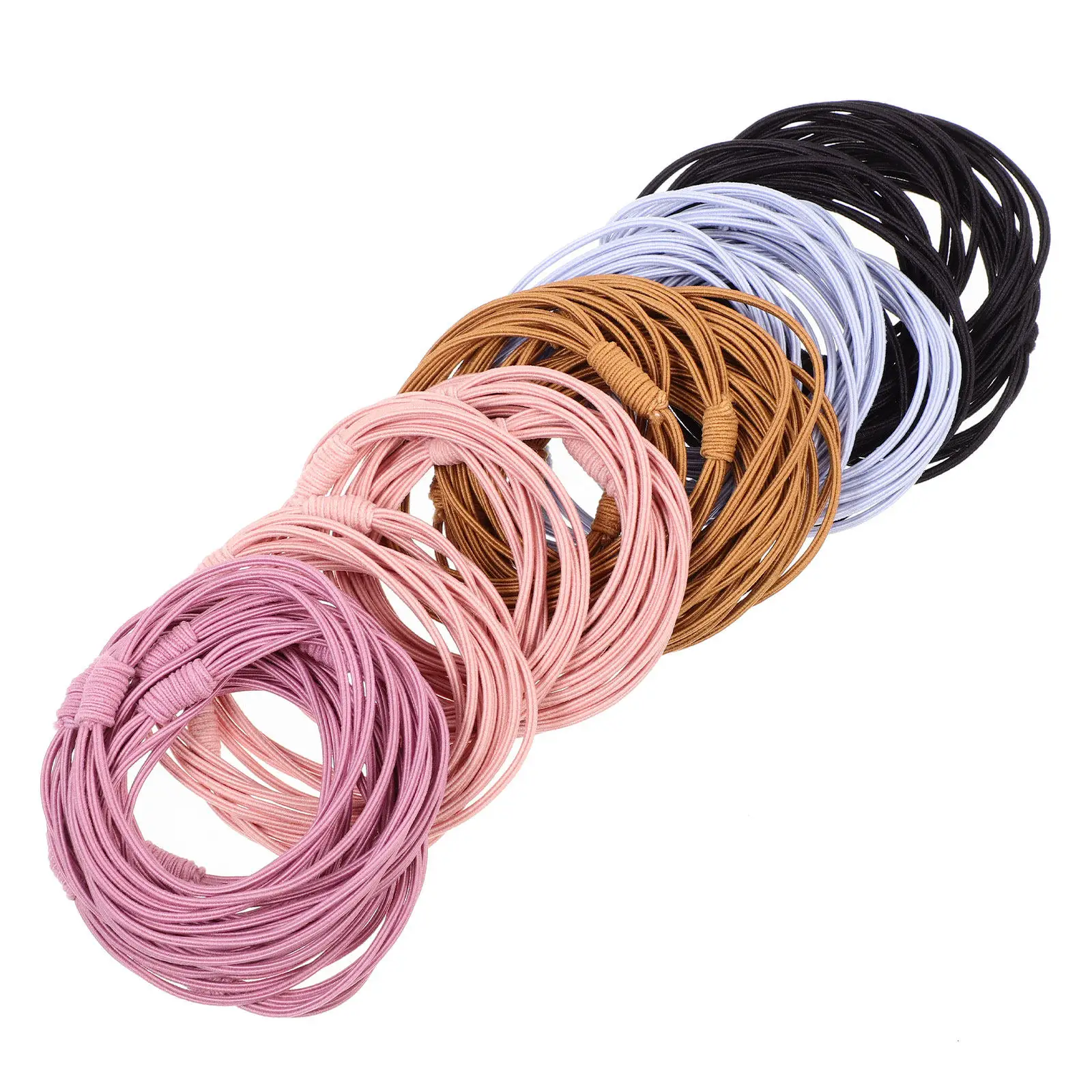 

40Pcs Hair Bands for Women Elastic Ponytail Holders Stretchable Non Damaging Hair Ties Daily Use Party Travel Home Wrist