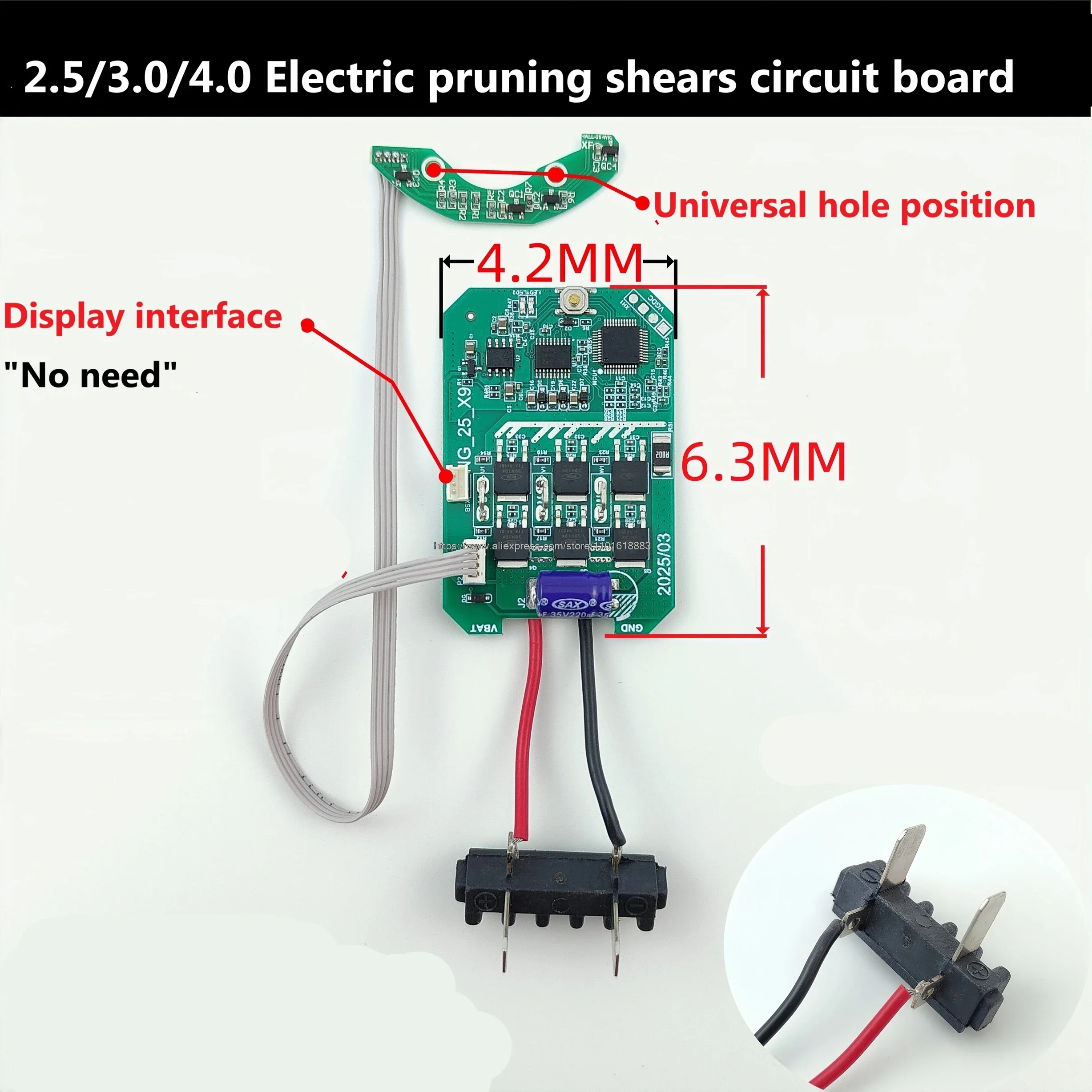 Electric Pruning Shears Control Board Universal Accessories Mainboard Hall Lithium 30mm Circuit Board Set