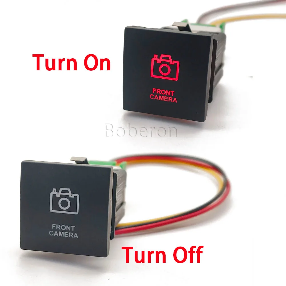 Samochodowy czerwony pasek świetlny LED Czysty włącznik zasilania i wyłącznik kamery Przewodowy przewód do VW Golf 6 Jetta 5 MK5 EOS Scirocco 2006-2012