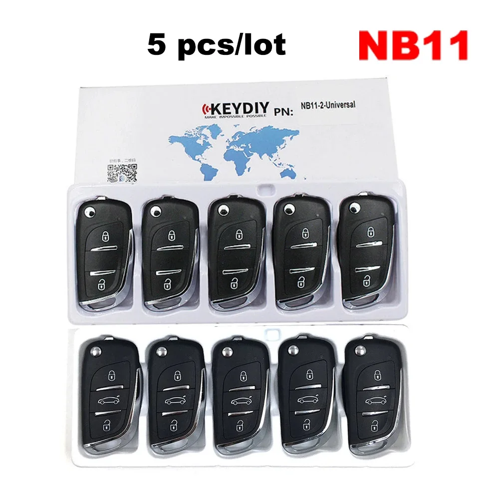 KEYDIY NB11 Universal Car Key 5 PCS/LOT 2 3 Button Multi-functional KD Remote NB Series Key For KD900 KD900+URG200 ATT-36 ATT-46