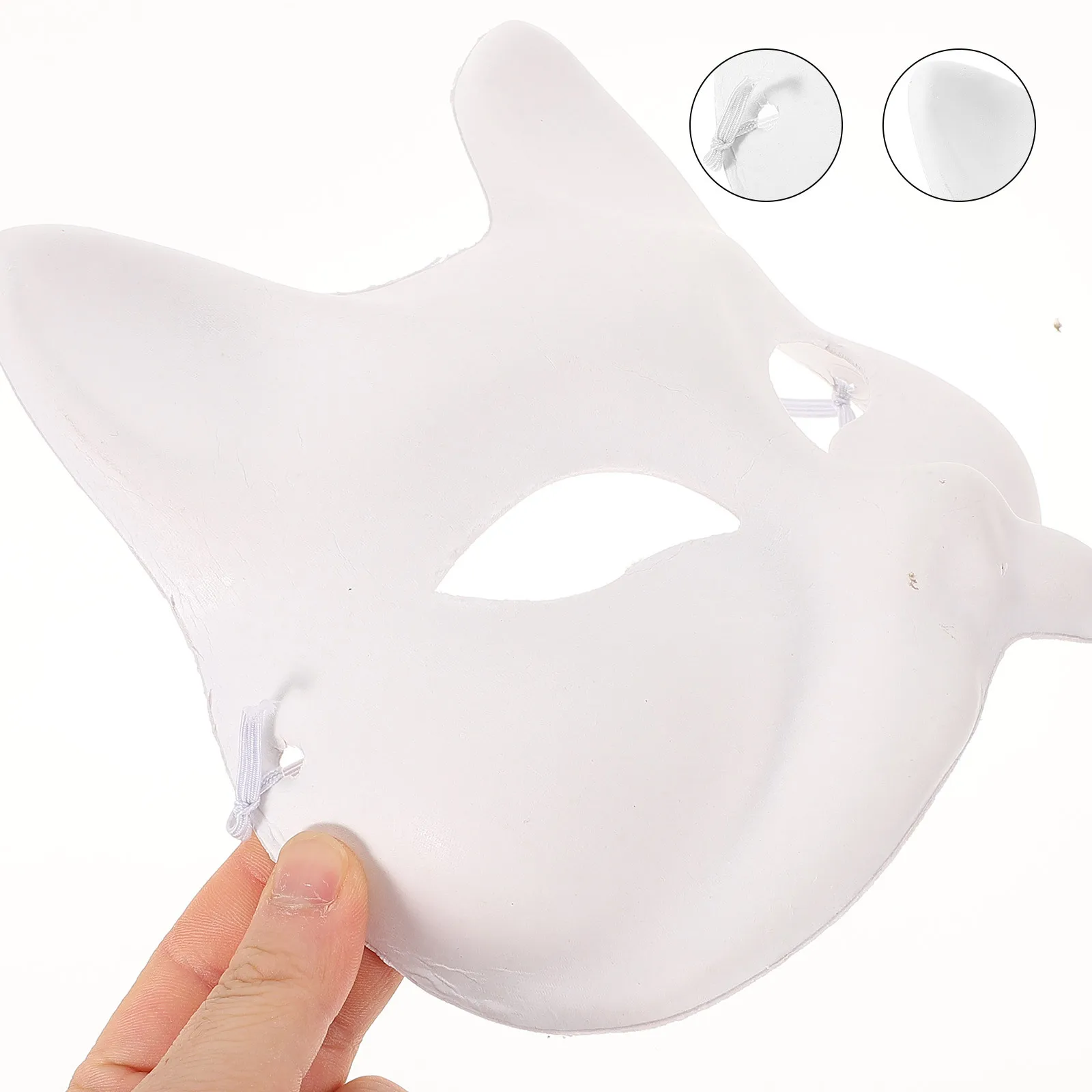 

12pcs DIY Pulp Masks Plain Animal Masquerade Paintable Japanese Blank Male Cosplay Party Stage Performance Halloween
