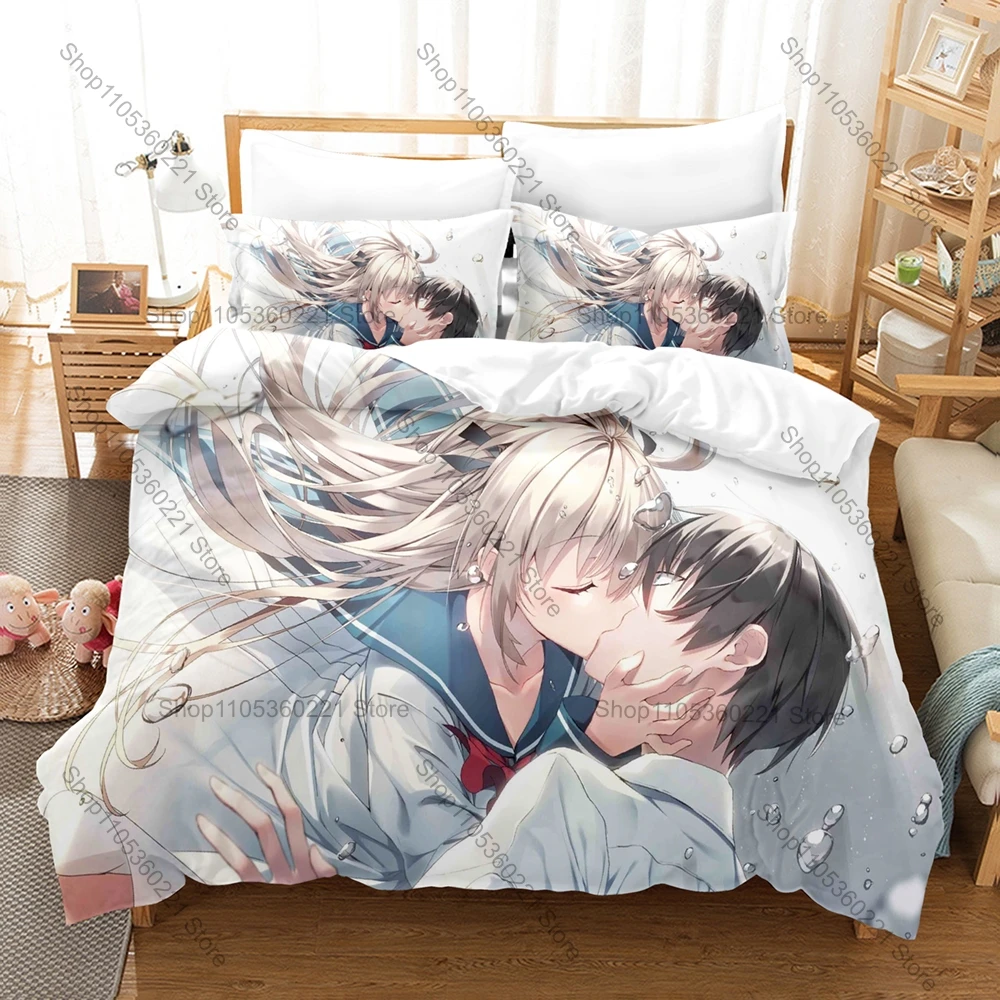 ATRI Robot Girl ATRI My Dear Moments Duvet Cover Set 1 Duvet Cover + 2 Pillowcases Heartwarming Visual Novel Bed Linens Gift