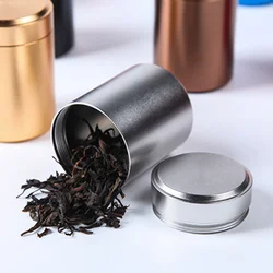 80ML Mini Metal Box Tea Can Aluminum Herb Stash Sealed Can Small Travel Portable Container Jar Sugar Coffee Caddy Organizer