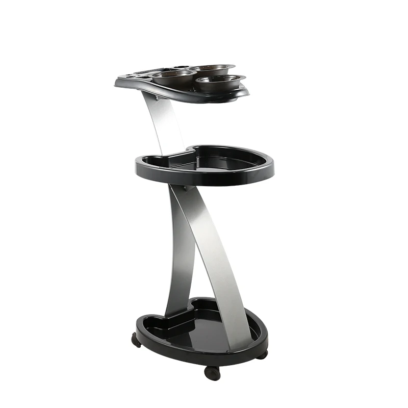 

Salon trolley rolling cart has 3 wheels