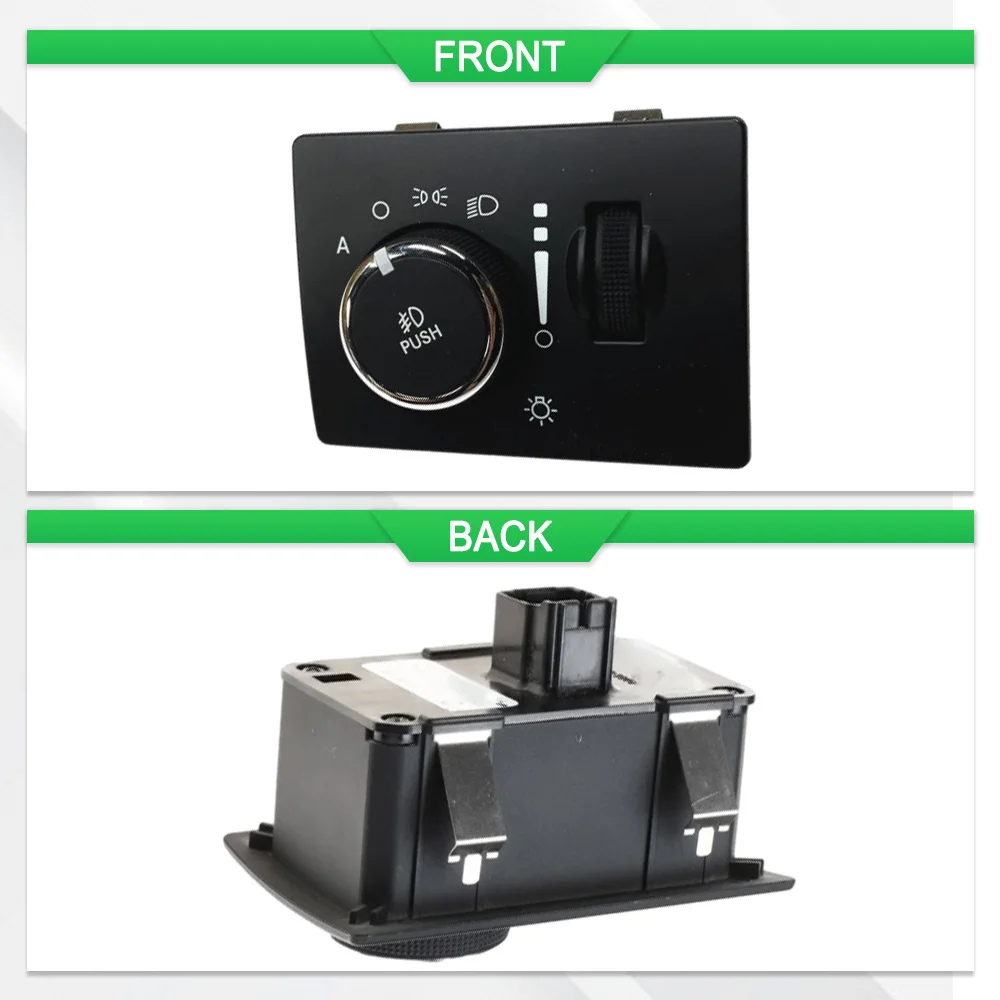 مفتاح التحكم في المصباح لكرايسلر 300 300C 2005 2006 2007 2008 2009-2011 98258718AA مفاتيح التحكم في ضوء السيارة البلاستيك الأسود