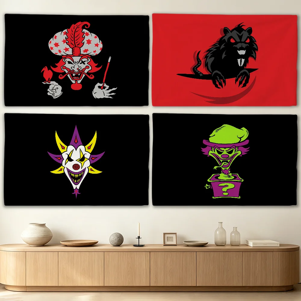 Band I-Insane C-Clown P-Posse flag Advertising Banner for Camping Decoration Outdoor & Garage Wall Hanging Decorations