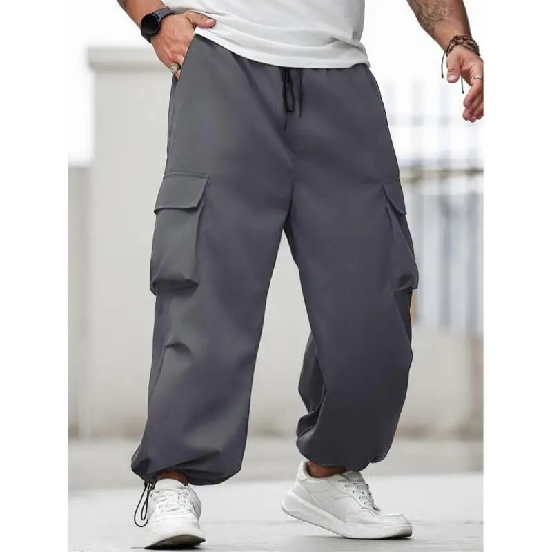 

Men's Casual Pants Large Size Color Flip Cover Straight Leg PVC Material ex Winter Faion Casual Trousers
