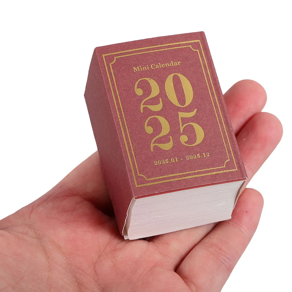 

2 Pcs Memorandum Retro Mini Calendar Office Desk Paper Aesthetic Time Scheduler