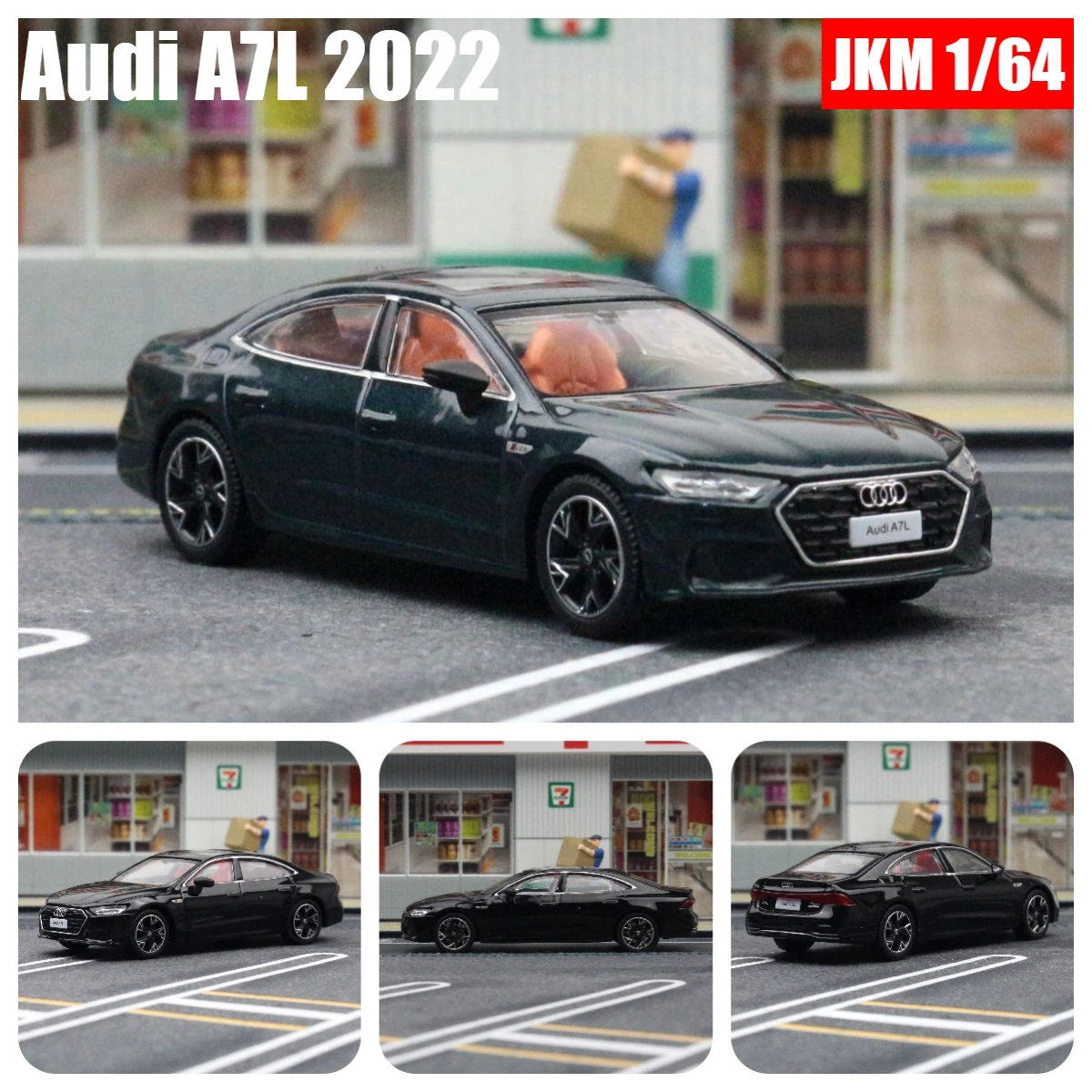 1:64 Audi A7 Sedan Miniature Model 1/64 Free Wheels Toy Car Vehicle Diecast Alloy Premium Collection Gift For Christmas Boys