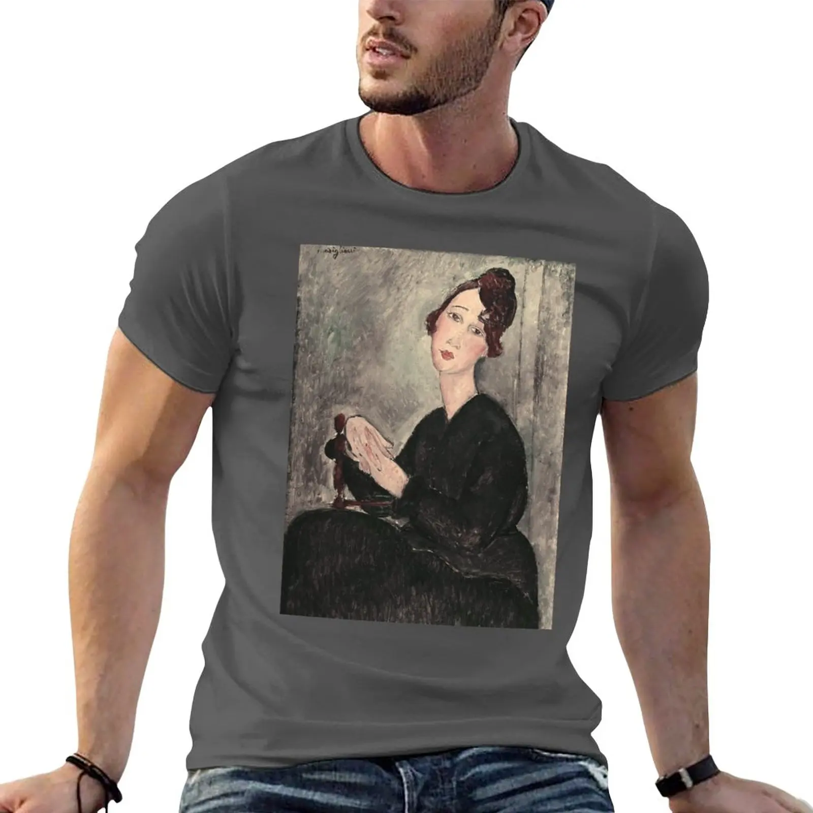 New Portrait of Dedie Hayde by Amedeo Modigliani T-Shirt Blouse sublime t shirt quick drying t-shirt Men's t-shirts