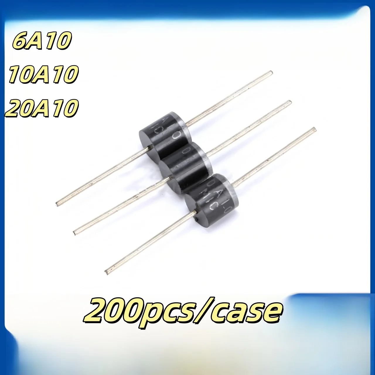 

200PCS set 6A10 10A10 20A10 in-line 6A 10A 20A 1000V Rectifier Diodes