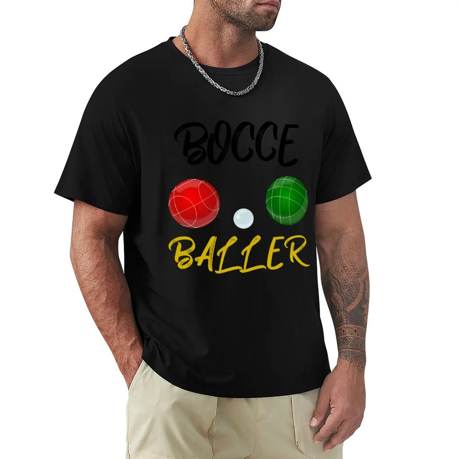 Bocce Baller T-Shirt graphic t shirts Aesthetic clothing oversized t shirt men