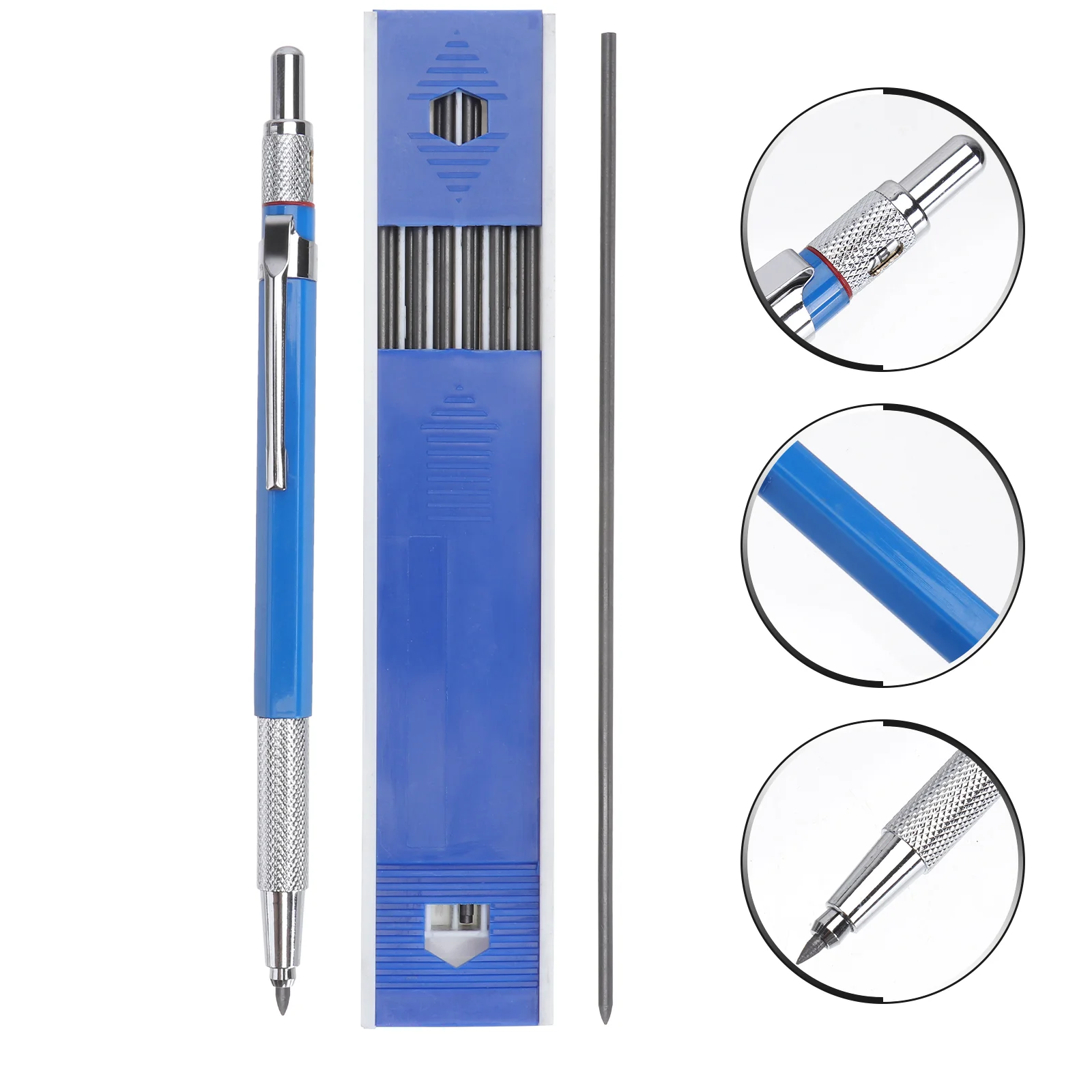 2 Set of Mechanical Pencil Automatic Lead Pencil for Carpenters Marking (Blue) Mechanical Pencil Set Automatic Pencil Set