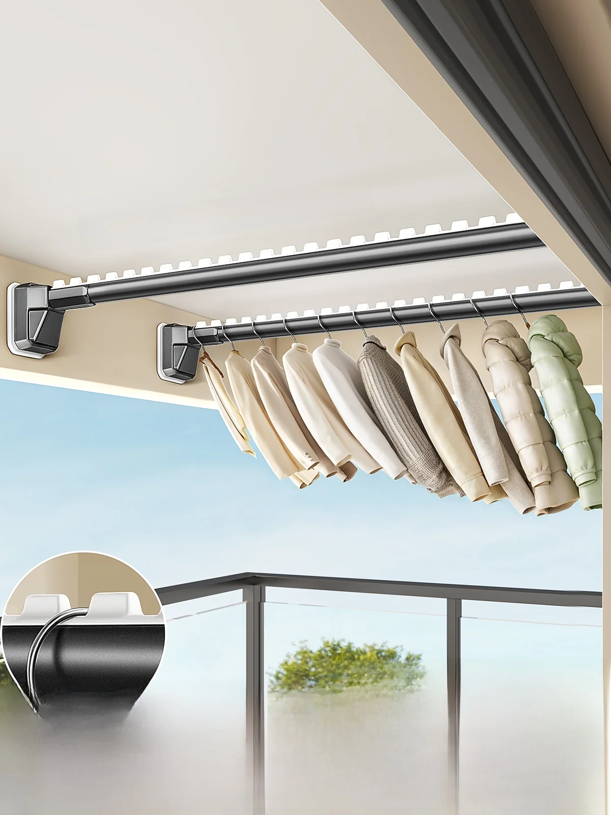 

Универсальные регулируемые штанги для одежды, штанги для сушки белья без сверления, карнизы для штор, фиксированные верхние штанги, штанги для гардероба и ванной комнаты