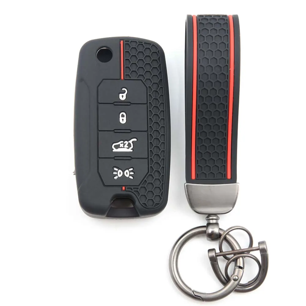 Car Key Case for Jeep Cherokee Compass S Renegade Grand Commander for Dodge Journey Challenger Jcuv Charger for Chrysler 300C
