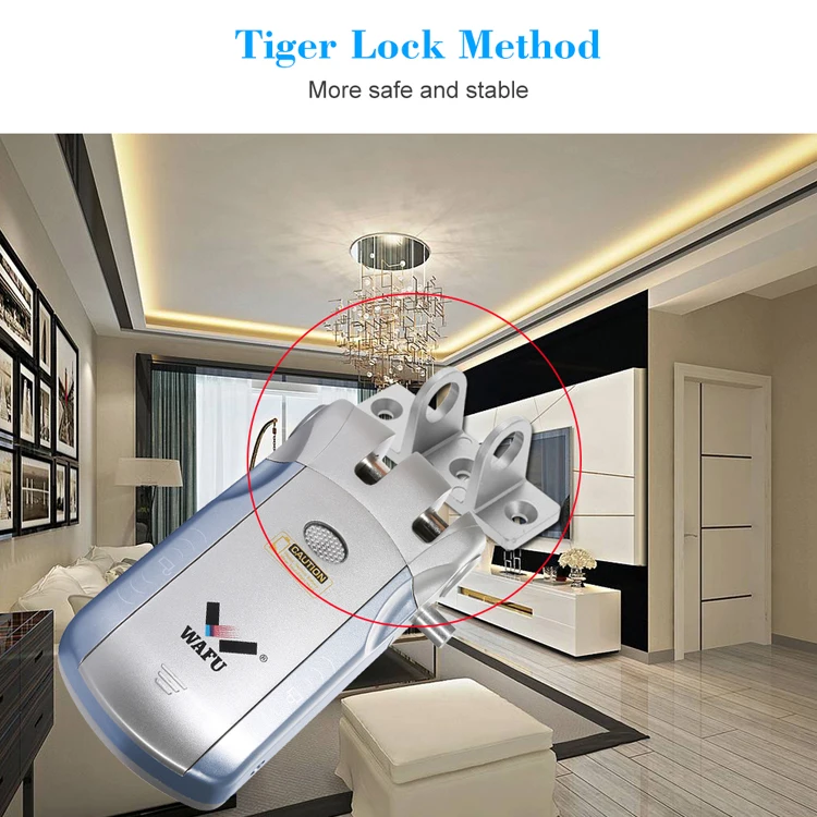 Wafu 010 Door Lock Tuya Wifi Smart Lock Wireless Electronic Door Lock Phone Control Invisible Lock Remote Control Touch Locks