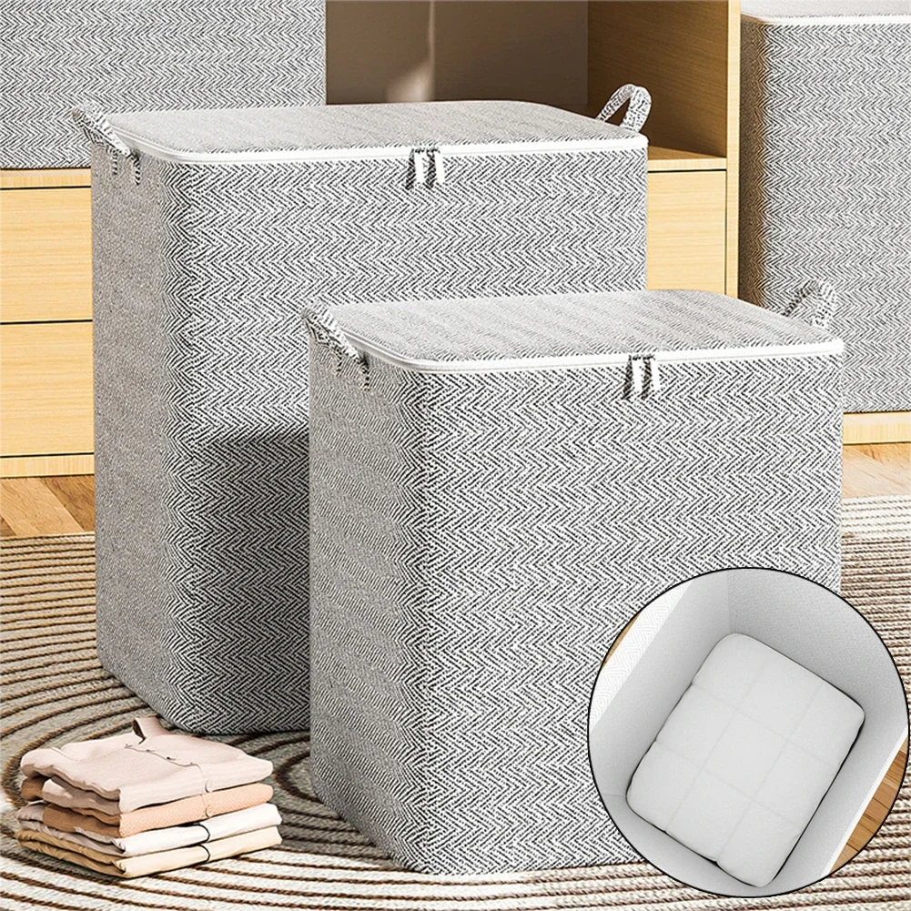 Dustproof Organizers Foldable Clothes Storage Bins Multifunctional Stackable House-Moving for Blanket Comforter Clothing Bedding