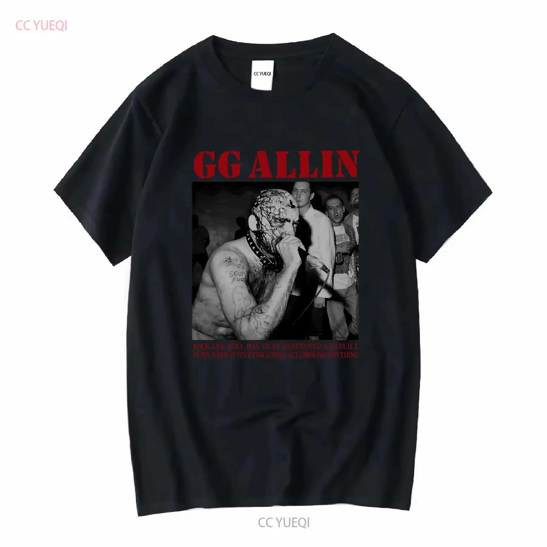GG Allin Singer  T Shirt Full Size S 5XL vintage Washed Breathable fashion Soft Comfortable Unisex streetwear homme Casual