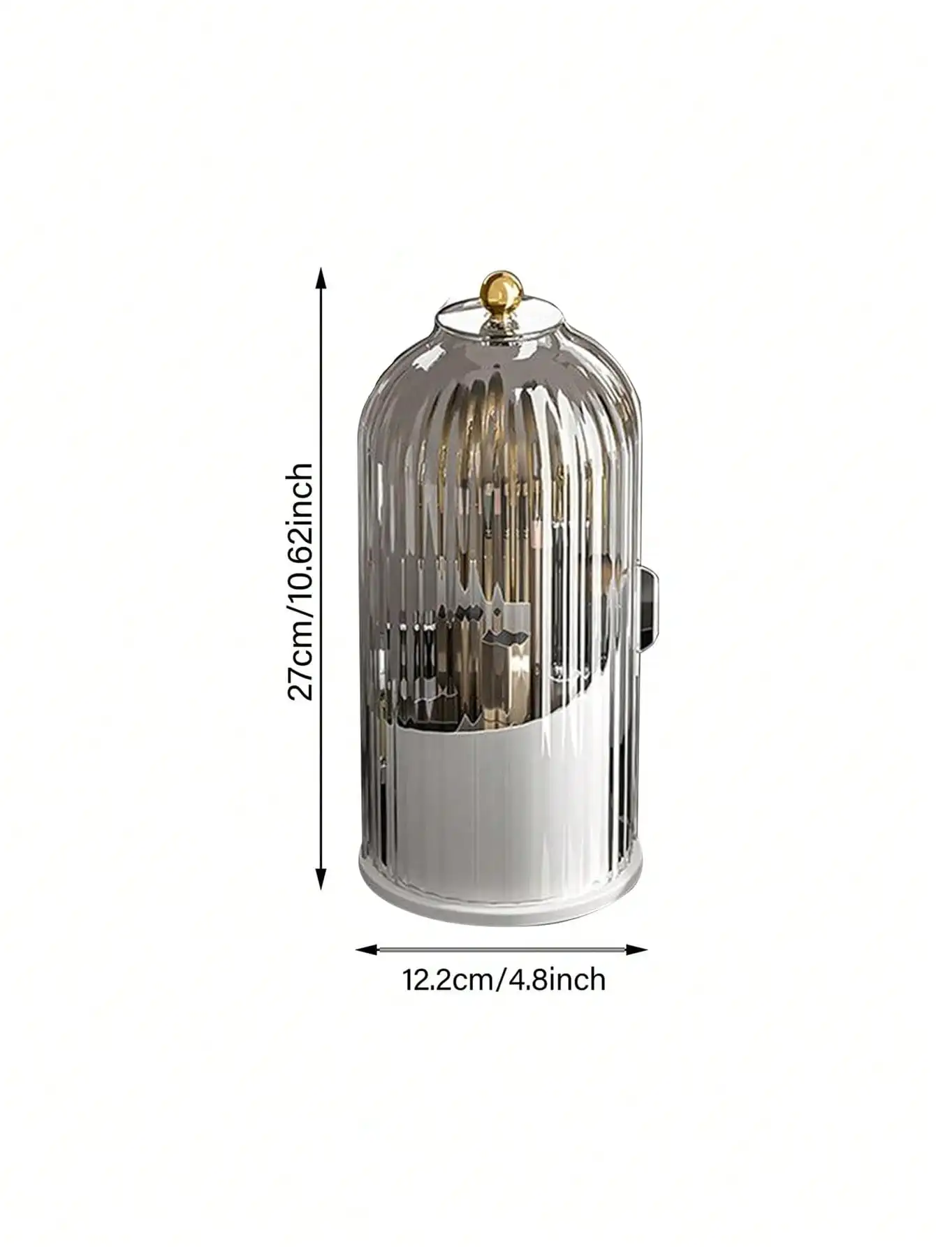 360 °   منظم المكياج الدوار |   تخزين مستحضرات التجميل الدوارة مع صواني قابلة للإزالة |   محمول للسفر والحمام