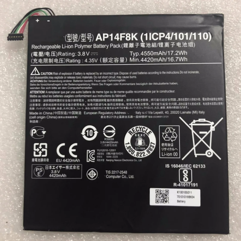 AP14F8K AP14E8K KT.0010G.011 Battery For Acer Iconia Tab A1-850 A1-860 B1-810 B1-820 B1-830 W1-810 Predator 8 GT-810 GT-810-15NC