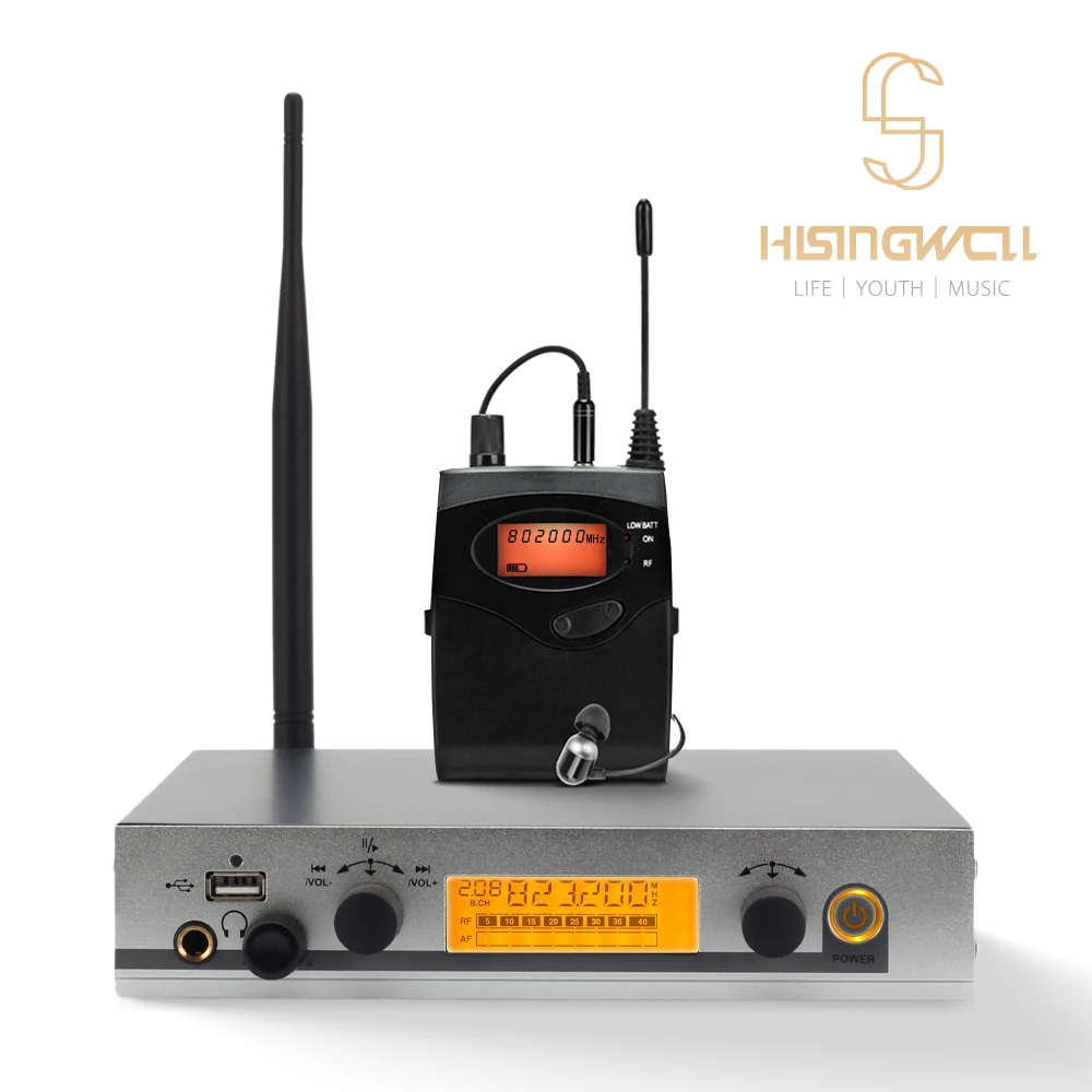 HISINGWELL UHF Wireless In-Ear Audio Monitoring System Available In Multiple Bands for Stage, Concert and Speech(JU-530)