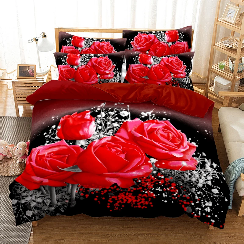 

Rose Garden Bedding Set Duvet Cover Set 3d Bedding Digital Printing Bed Linen Queen Size Bedding Set Fashion Design