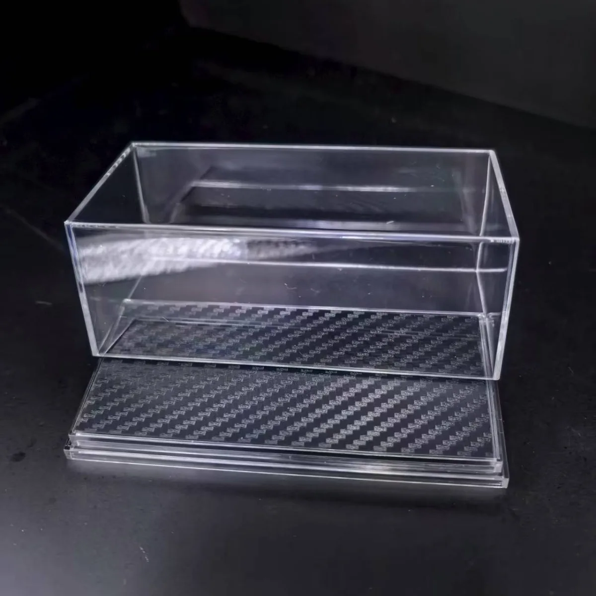 Caixa de exibição acrílica 4.7 "x 2.3", caixa para escala 1:64 1:87 modelo de carro figura colecionável em miniatura diy cena construção diorama