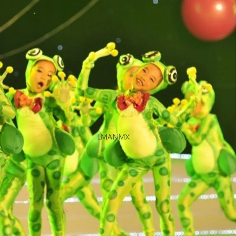 

Little frog love singing children's costumes sixty-one cartoon group performance clothing happy small frog animal dance clothes