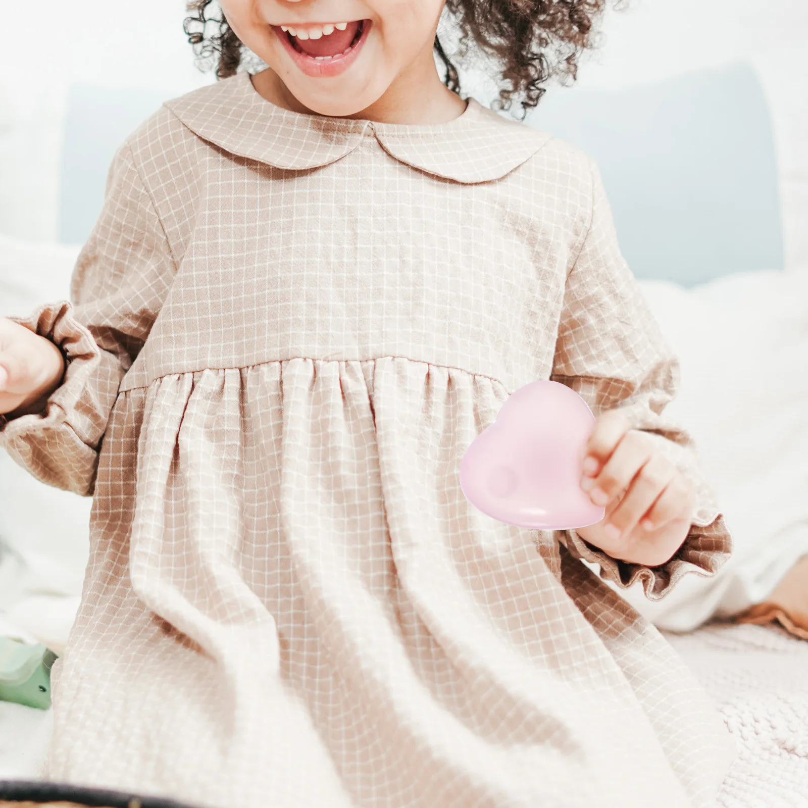 3 uds bolas elásticas con forma de corazón llamativas y seguras para niños premios en el aula pelota antiestrés con forma de corazón juguete para apretar