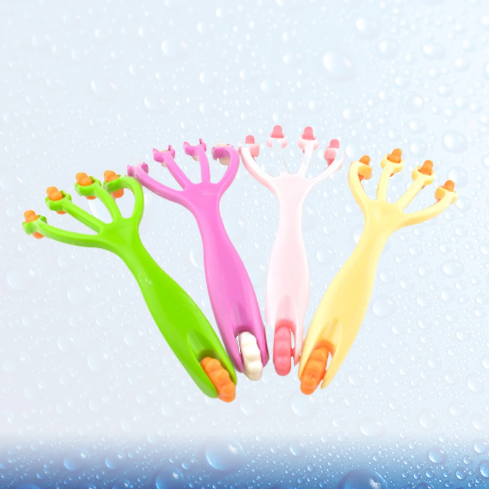 

4pcs Four Claws Rolling Massager Unique Design Handheld Body Massage Tool For Head Foot Leg Back Acupuncture Point Roller