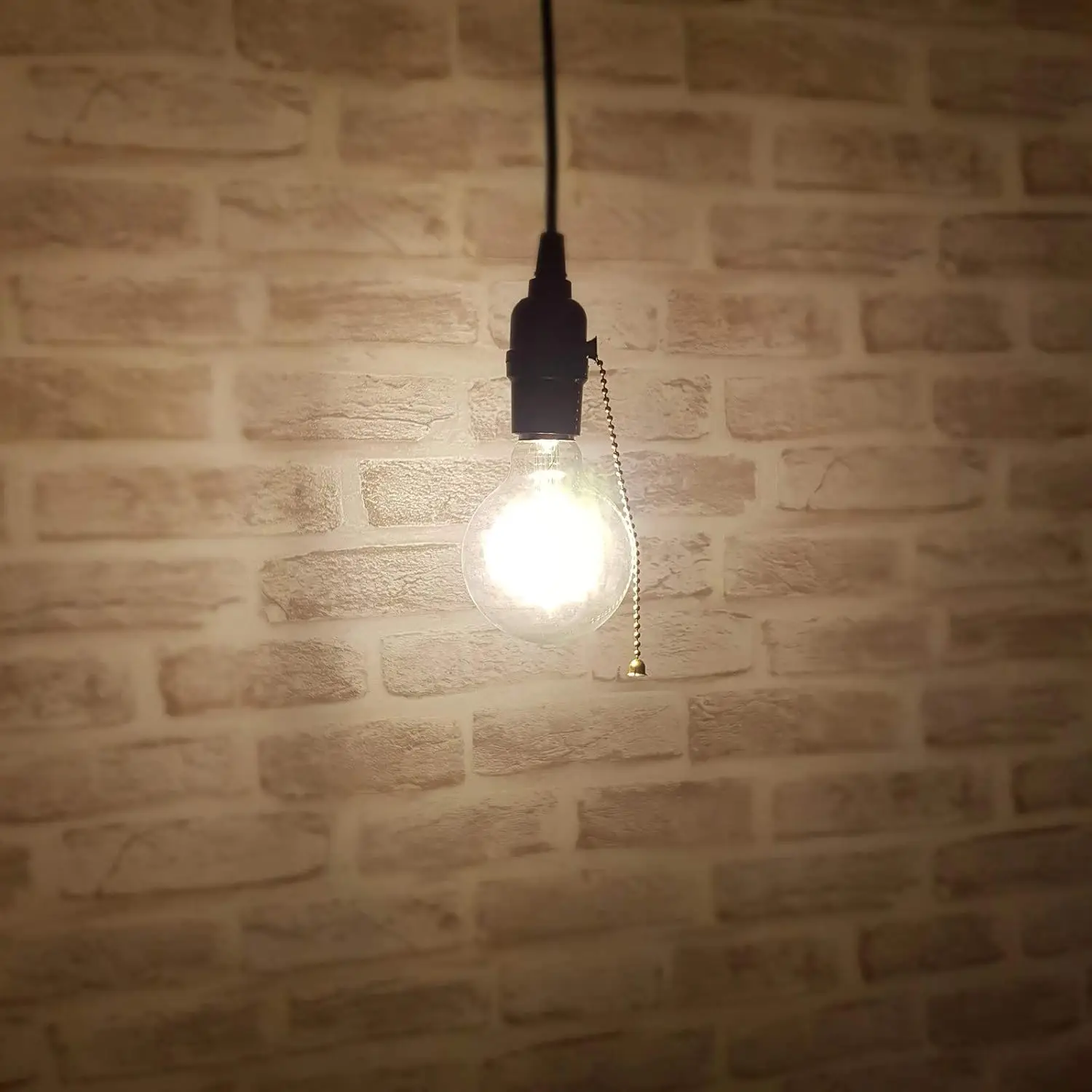 Luz solar para cobertizo Eddie, cable de 26 pies, LED blanco cálido, cadena de tracción, para almacenamiento de garaje, patio y jardín