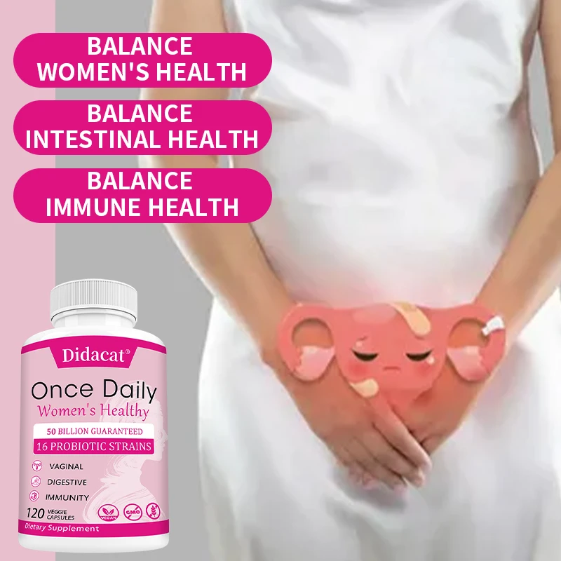 Once Daily Probiotic for Women, 50Billion CFU 16 Probiotic Strains with Organic Prebiotics for Digestive, Vaginal& Immune Health