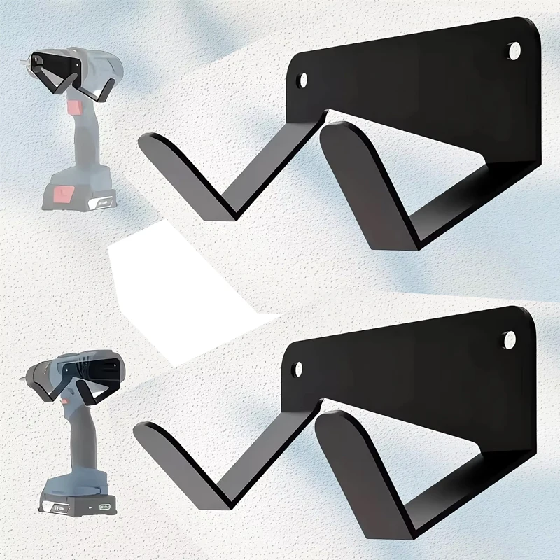 Aan de muur gemonteerd metalen rek voor elektrisch gereedschap, boormuuropslagorganisator voor garagewerkbank, pegboard-display en kastruimte