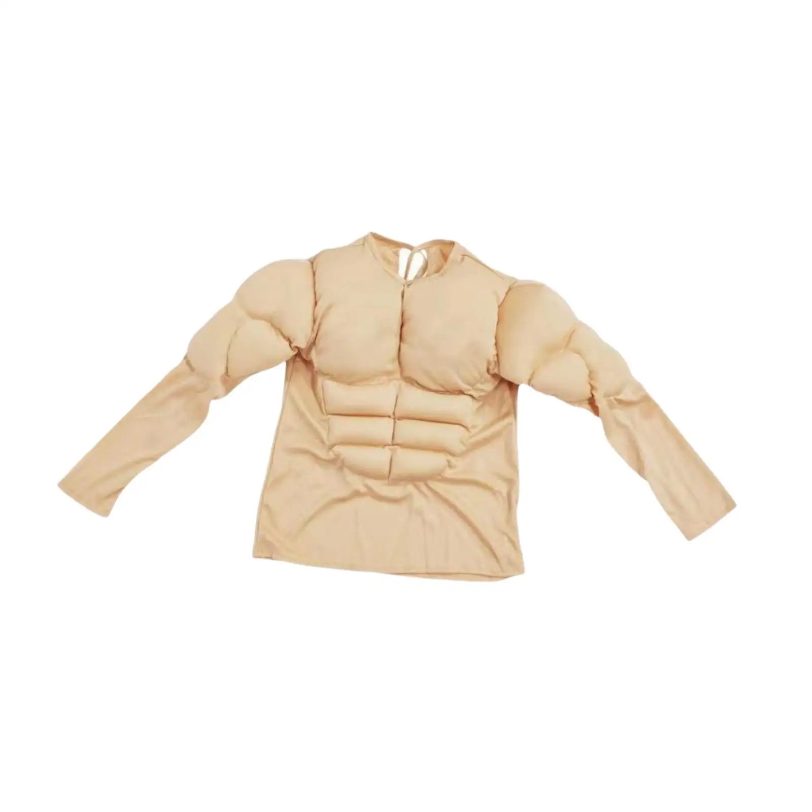 Camicia da uomo con tuta muscolare finta, divertente camicia muscolare imbottita a maniche corte per interni