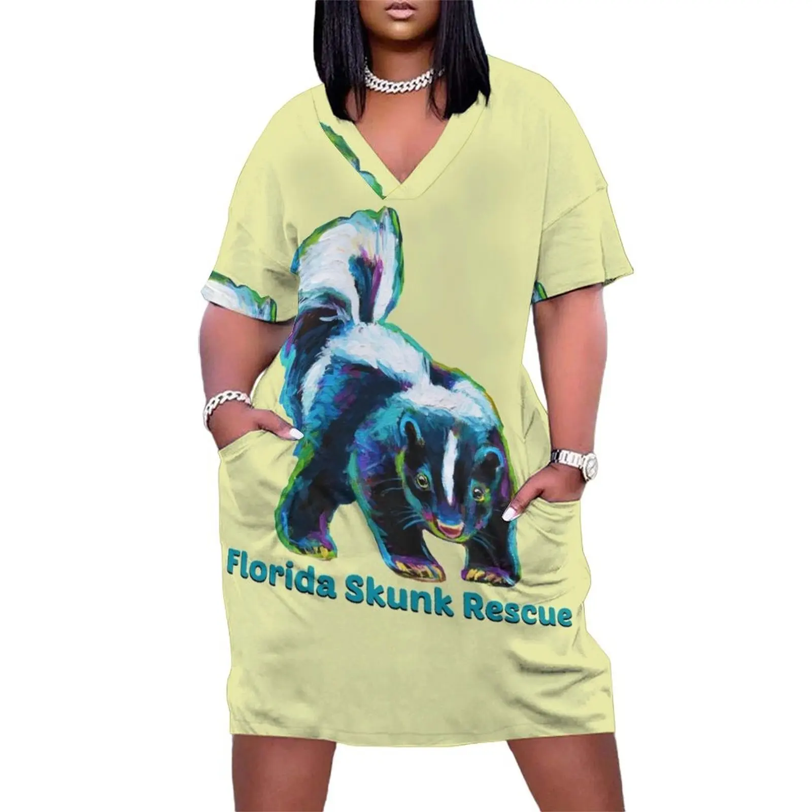 

Florida Skunk Rescue Design by Robert Phelps Loose Pocket Dress dress dresses for woman 2025