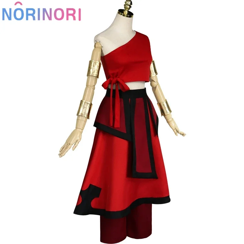 애니메이션 아바타 마지막 에어벤더 카타라 코스프레, 파이어 네이션 코스프레, 코스튬 레드 유니폼, 성인 여성 할로윈 카니발 의류