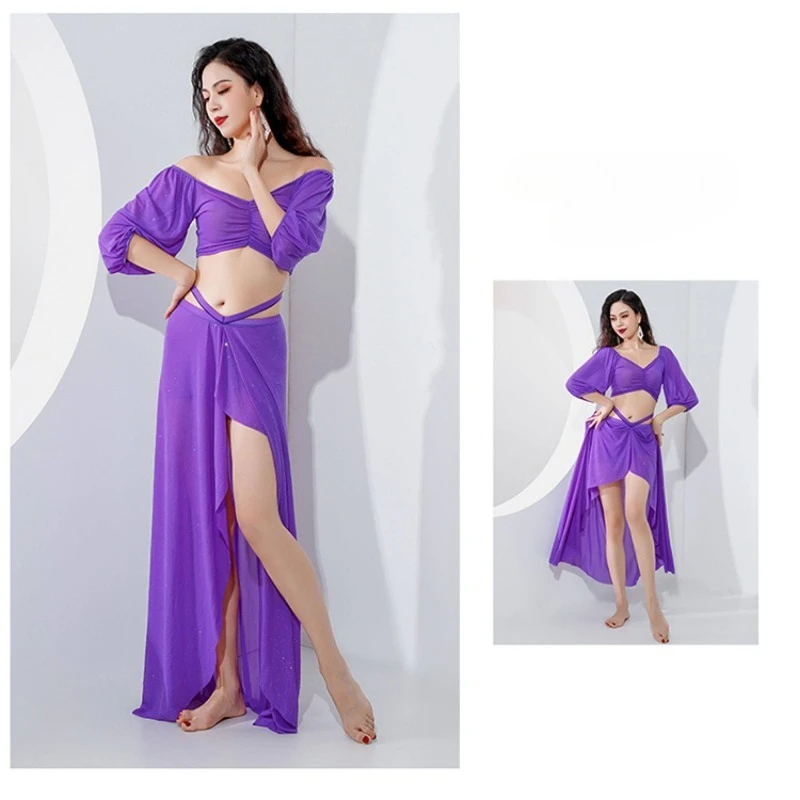 

Customized Belly Dance Costumes Palace Dress Set Oriental Dance DressWatch Performance Practice Team Uniform Class Uniform