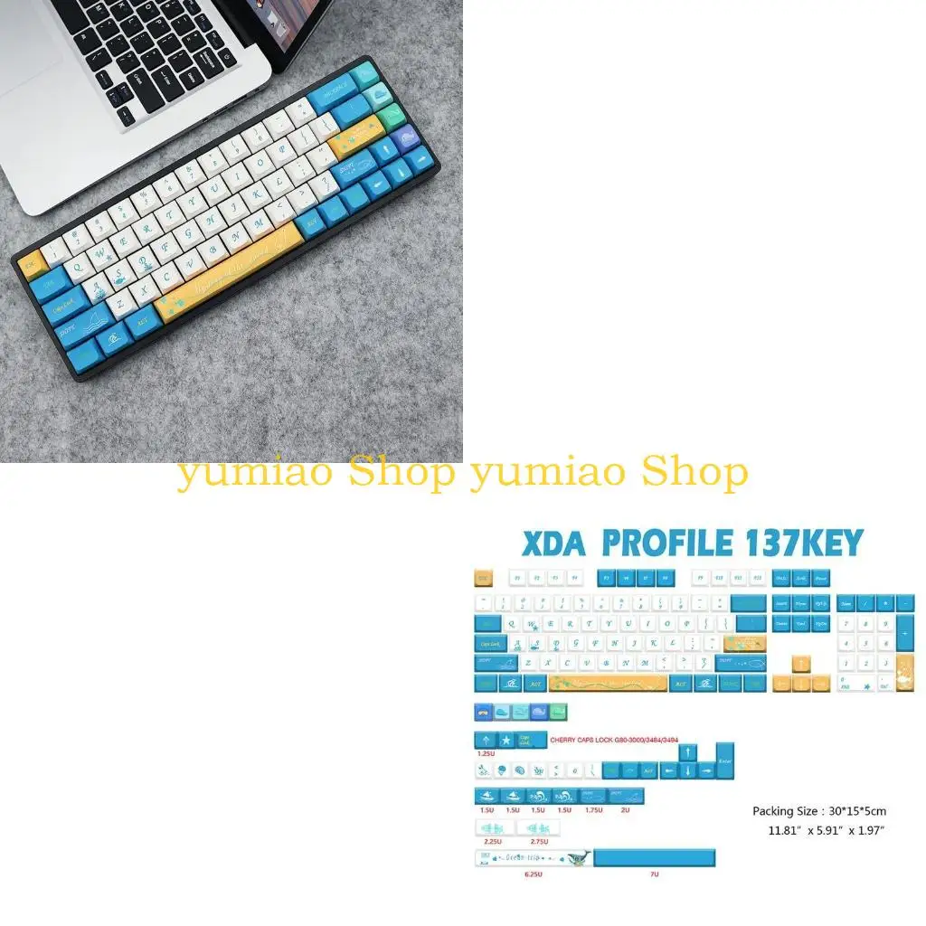 

587B 137 Ключи PBT Клюки Клюки XDA Profile 5 Сторон