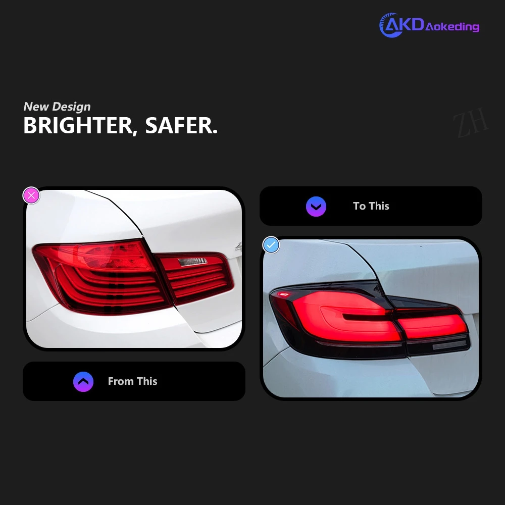 Car For BMW F10 Tuning 2011-2017 Tail Lamp hella Fog Lights 12V H7 Led DRL Hella Light Car Accessories F18 530i 520i Tail Lights