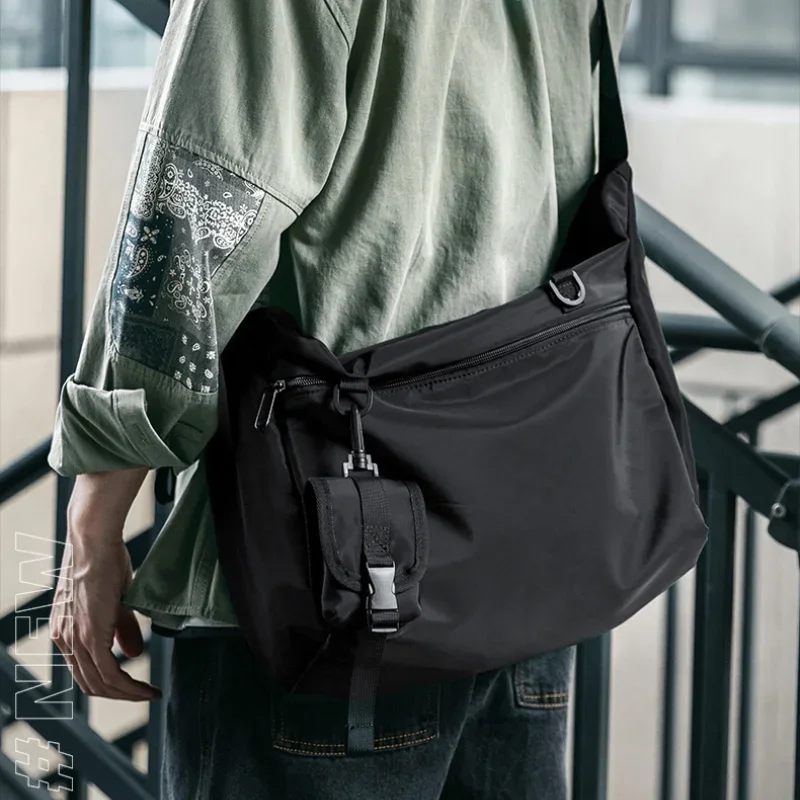 Korean Crossbody Bag Men\'s Shoulder Bag Multi-functional Bag Casual Messenger Bag Tooling Fashion Brand Small Body Bag