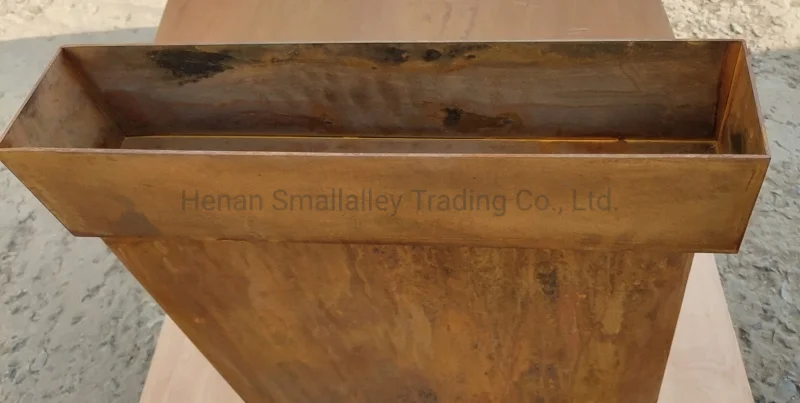 Outdoor Garden Kitchen Fire Pit BBQ Table Rusty Corten Steel Barbeque Grill