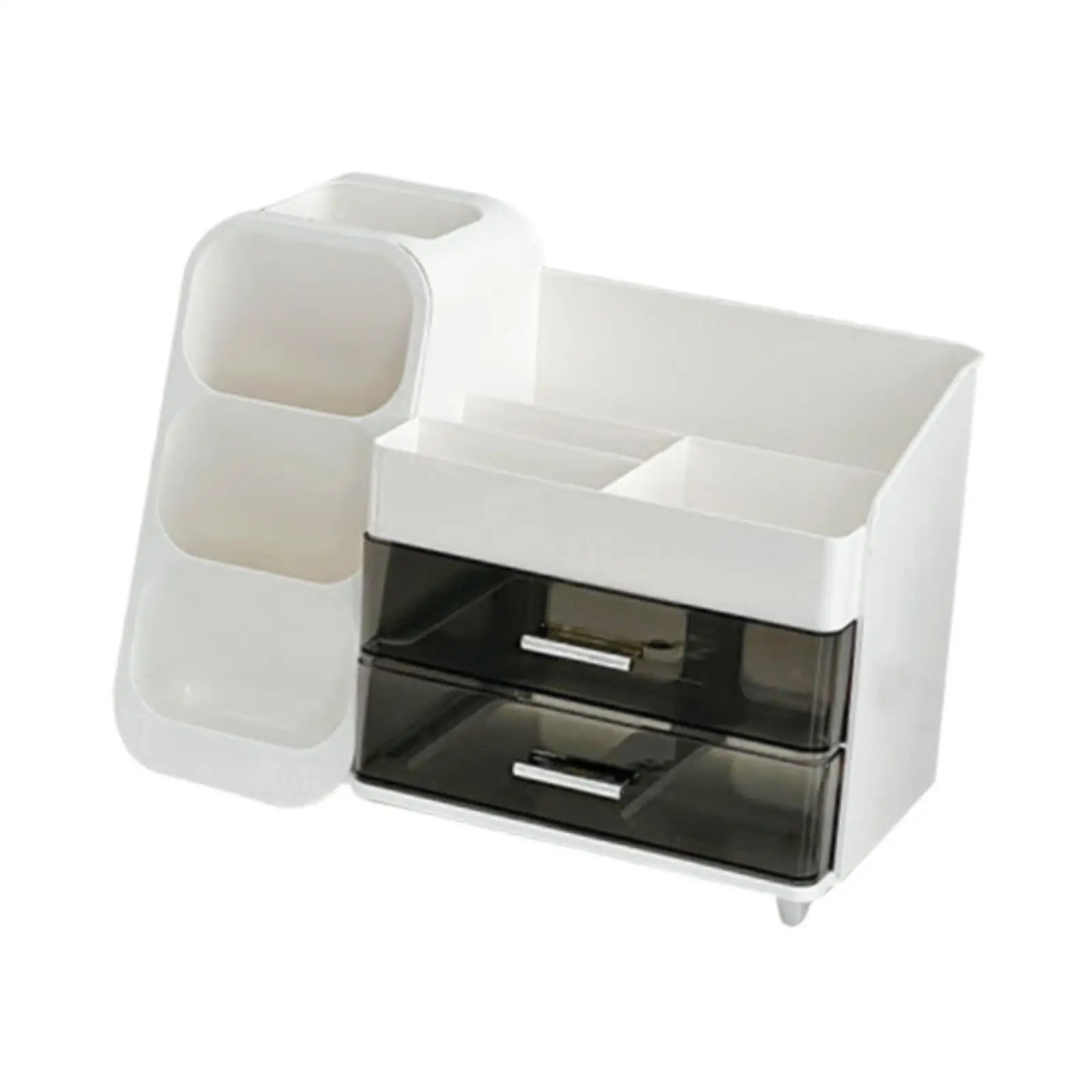 

Cosmetic Organizer Brushes Display Stand with Compartments Dustproof Decor